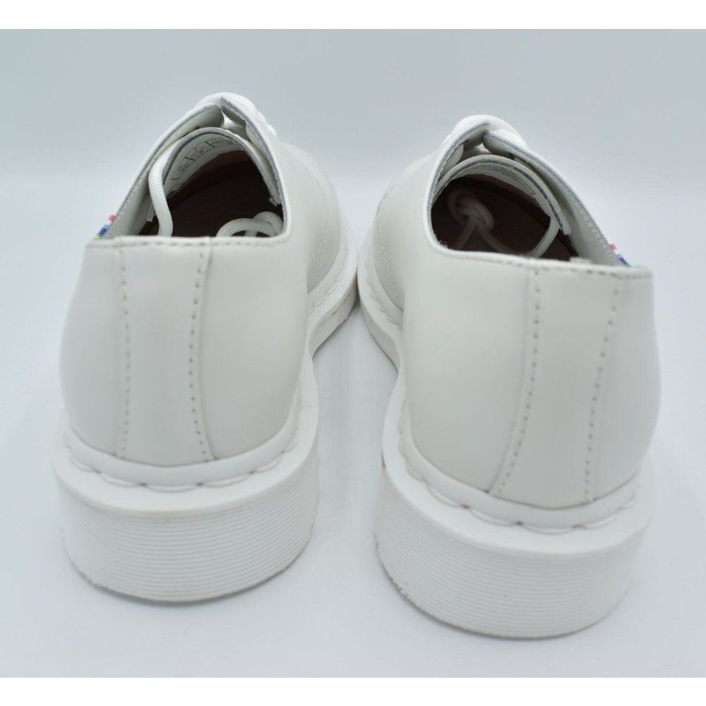Dr Martens 1461 Womens Size 8 Pride Rainbow Derby White Leather LGBTQ+ Shoes - Picture 8 of 11